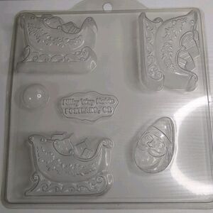 Milky Way Molds Santa Sleigh 3D Chocolate Candy Butter Soap Wax Melt Mold